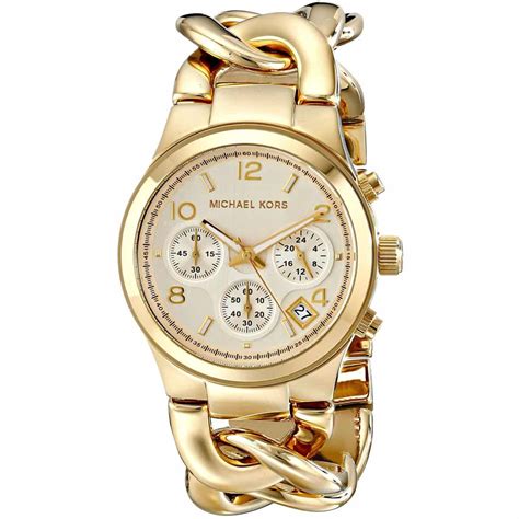 michael kors chain link watch gold mk3131|Michael Kors MK3131 Women's Runway Wrist Watch .